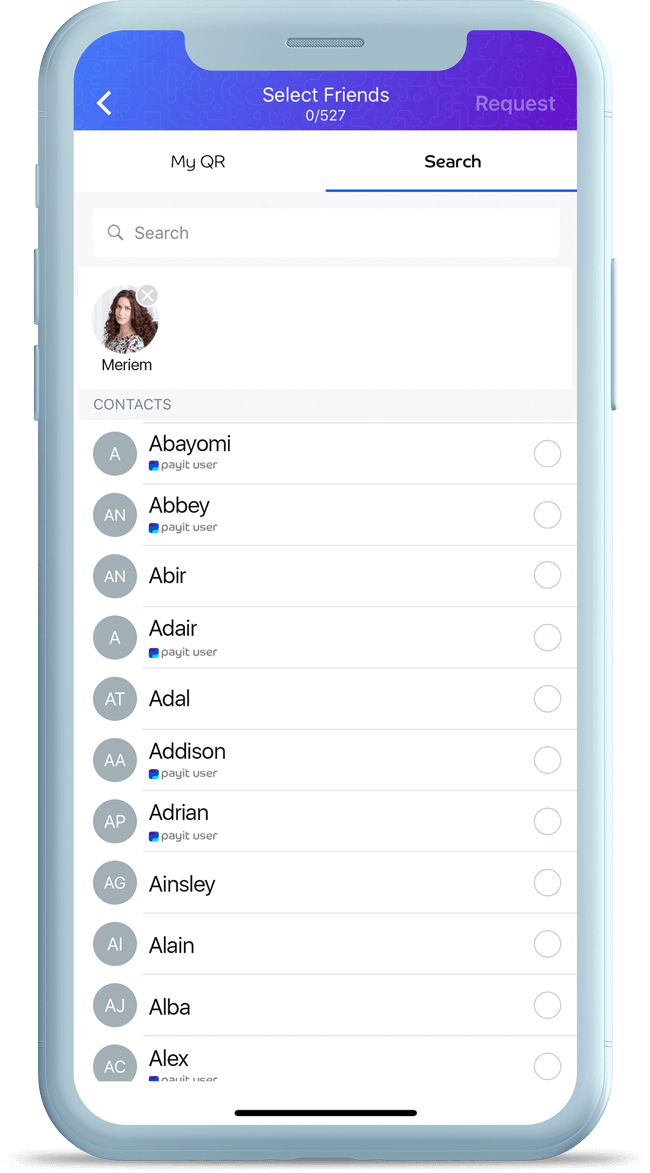 Request For Payment From Others | Payit E-Wallet
