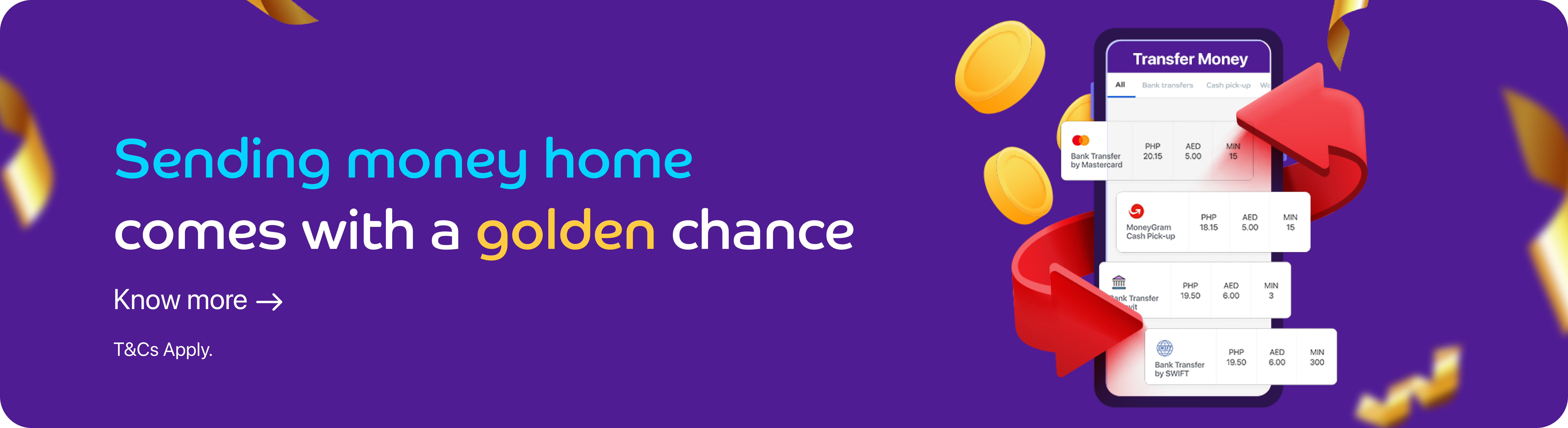 Sending Money Home and Get a Chance to Win GOLD!