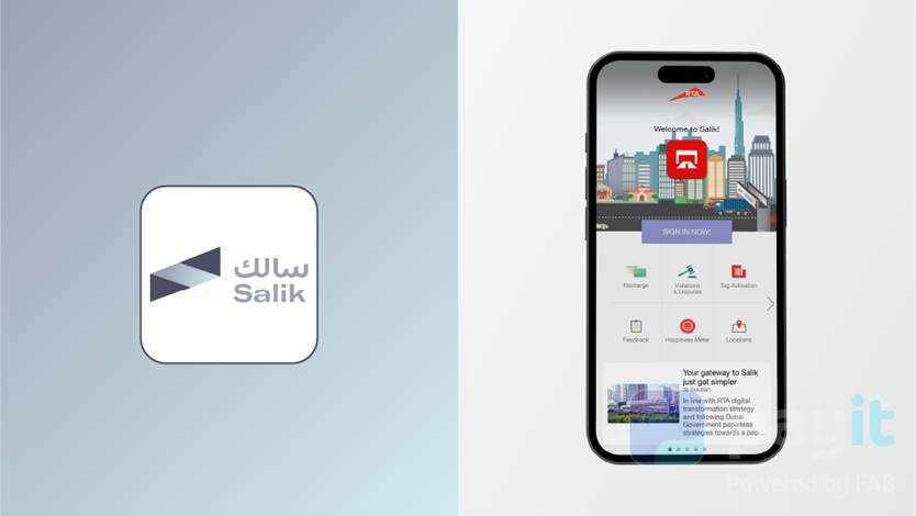 Recharging and paying fines for Salik via Smart Salik Application