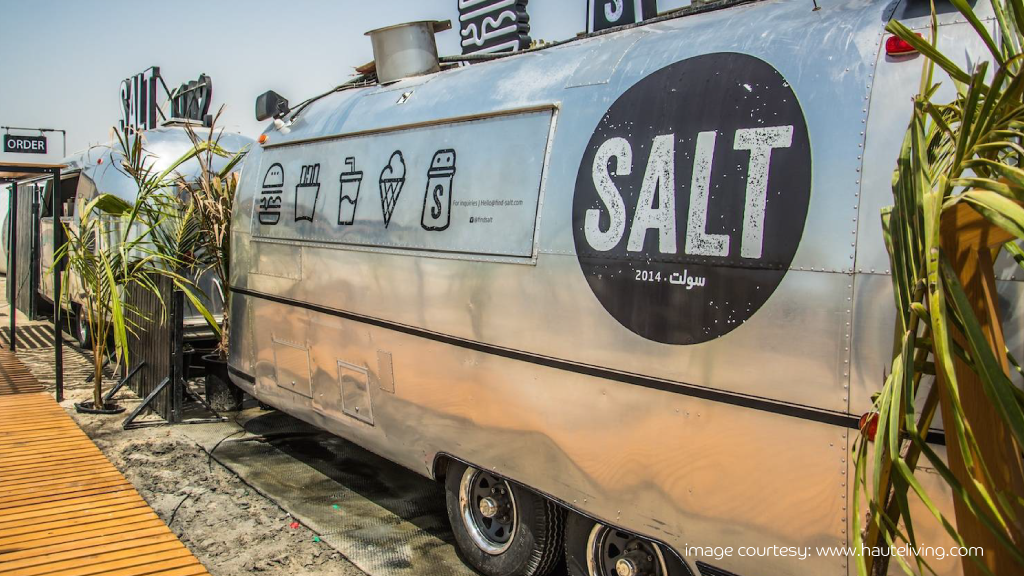 Iconic SALT food truck offering street eats in UAE.