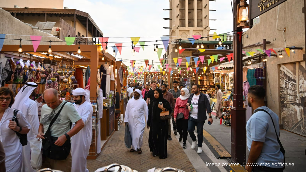 Crowd in Karama Street Food Lane one of the most popular traditional street eats