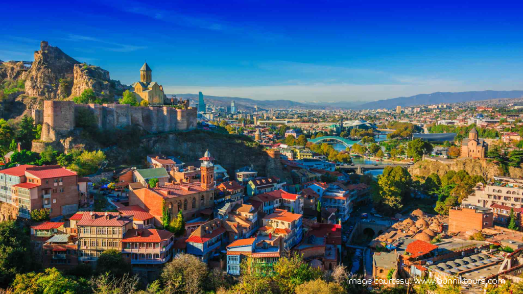 Vibrant city view of Tbilisi, Georgia, a cheap travel destination