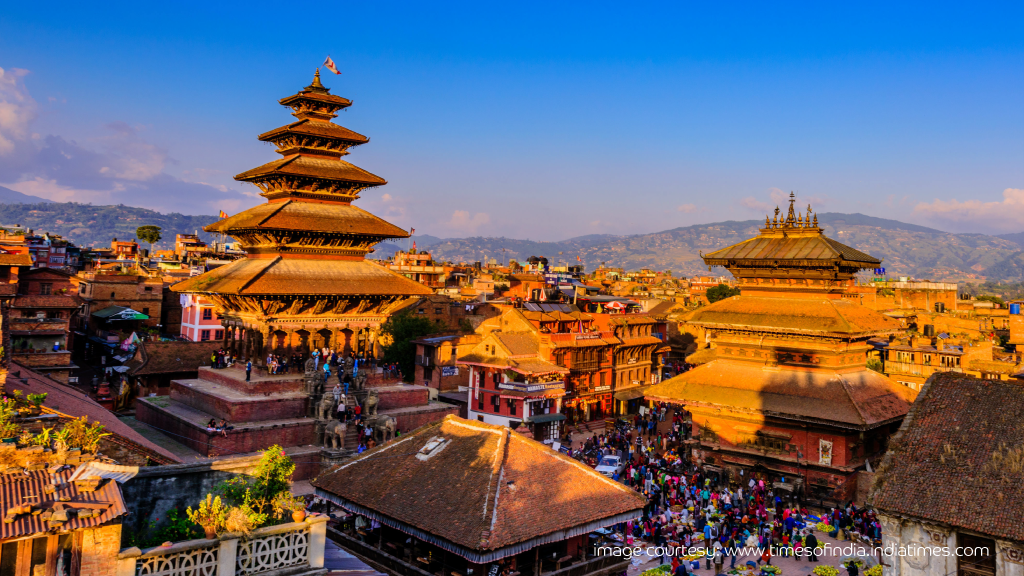 Traditional temples in Nepal, ideal cheap travel destination.