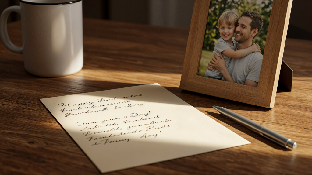 A Handwritten Letter and a Photo Frame