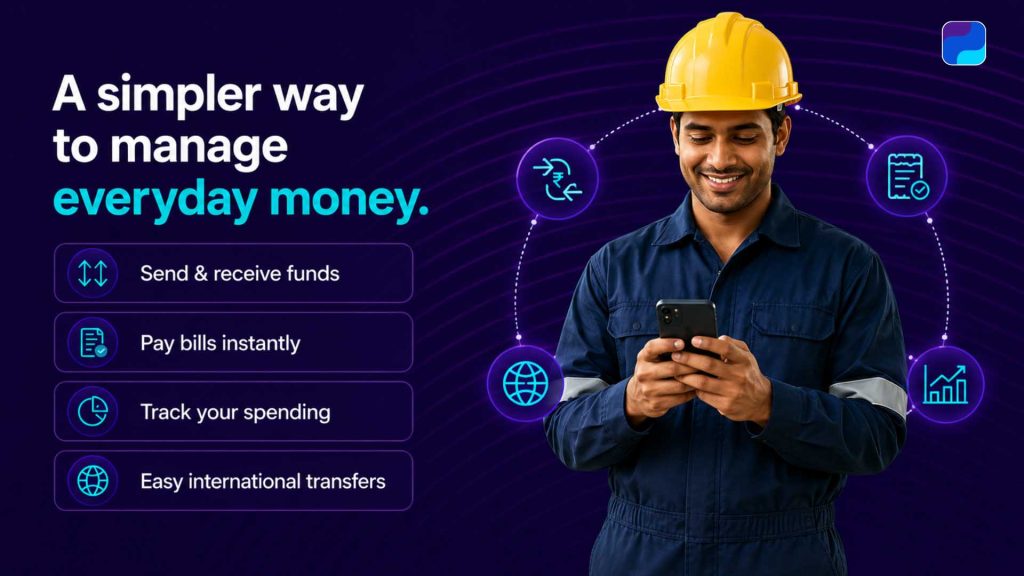 UAE resident using Payit digital wallet to send money and pay bills