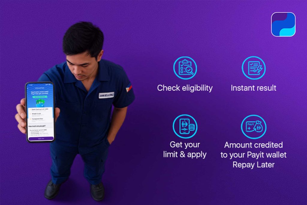 showing instant cash advance and repayment breakdown